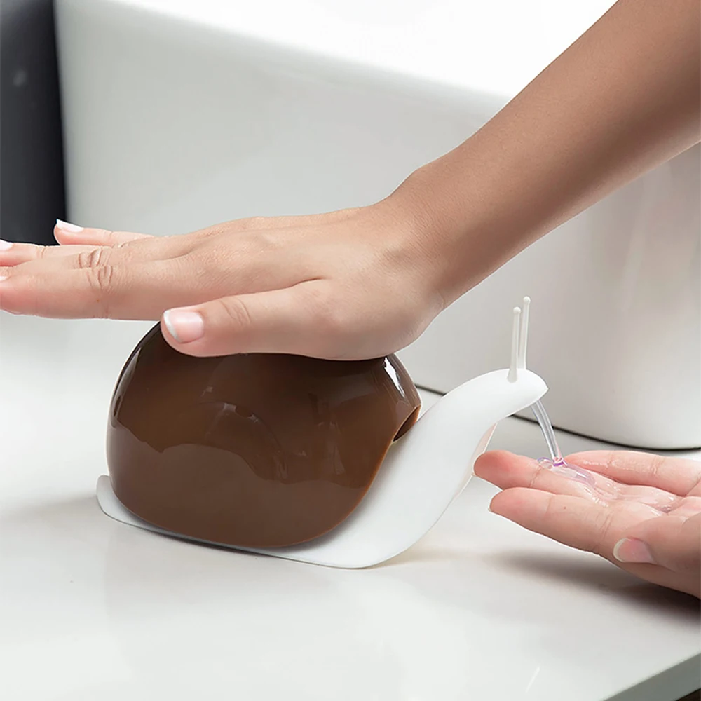 Dispensador de jabón en forma de caracol, frascos para cosméticos, champú desinfectante de manos para baño, botella de loción corporal de baño, Hardware de baño