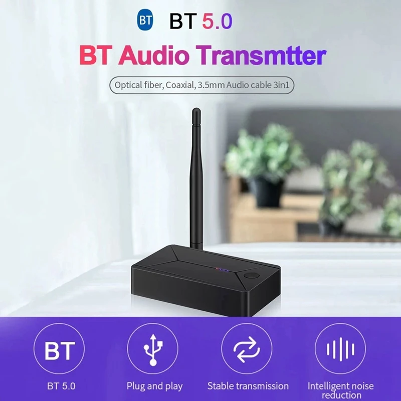 Tx13 Bluetooth 5 0 o Transmitter 3 5mm Aux Jack Rca USB Coaxial Optical Stereo Wireless Adapter for Tv Pc Headphone