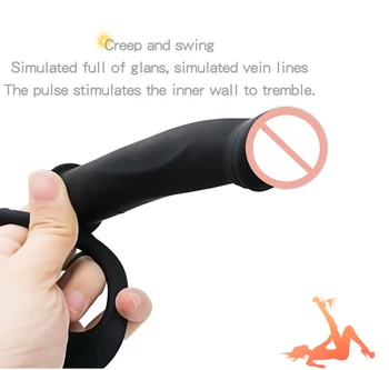 Double Penetration Anal Plug Dildo Butt Plug Bullet Vibrator For Men Strap On Penis Vagina Plug Adult Sex Toys For Couples 5