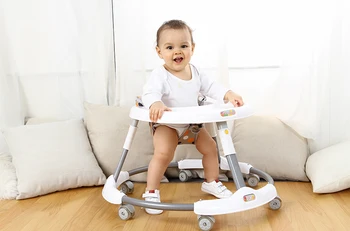 

Free shipping Baby Walker with 6 Wheels Anti Runover Multi Function Skating Car Learning Walkers Walking Assistant Easy to Fold