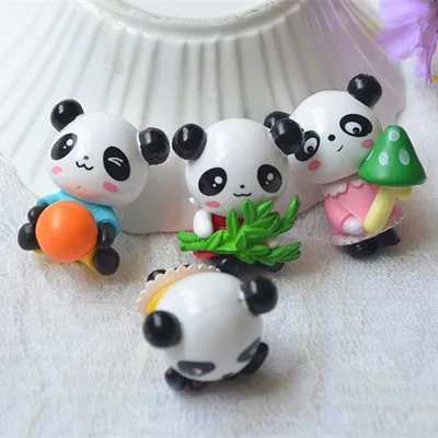 4PCS 8 шт./лот, каваи, смола, панда, деревенский стиль, свадебное украшение, сделай сам, для детей, с днем рождения, вечеринки, для дома, комнаты, стола, сада, декорации, реквизит для фотосессии - Цвет: 4PCS