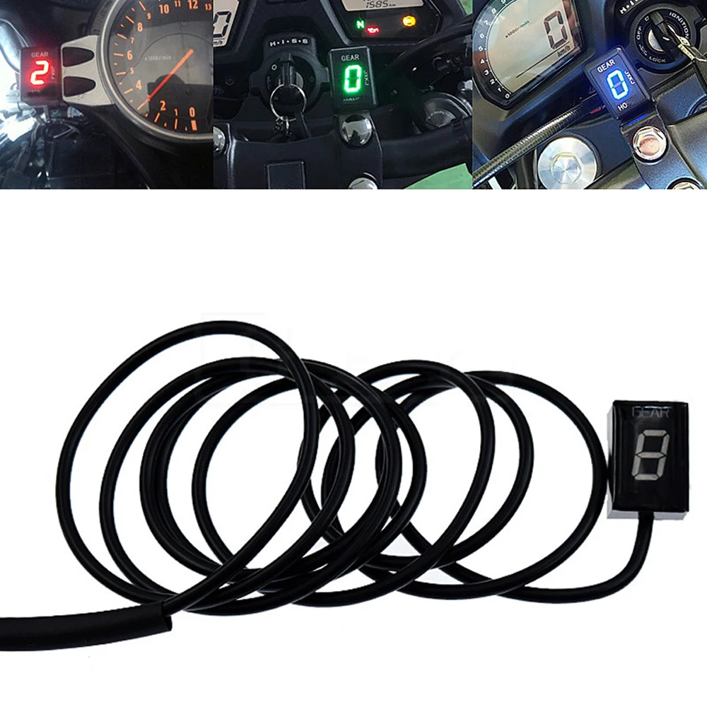 Motorcycle Electronics 16 Level Gear Indicator Moto 6 Speed Digital