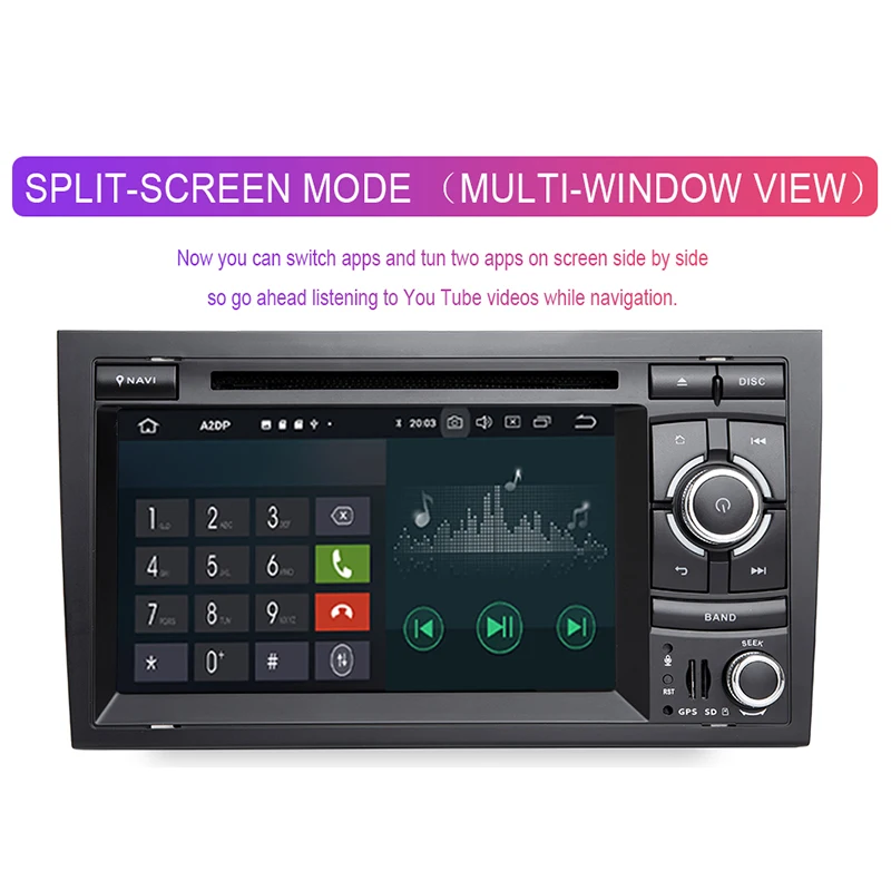 Discount Car Multimedia DVD 2Din Android 9.0 Autoradio for Audi A4 B6 B7 S4 B7 B6 RS42002-2008 RS4 B7 SEAT Exeo 2008-2012 GPS Navigation 7