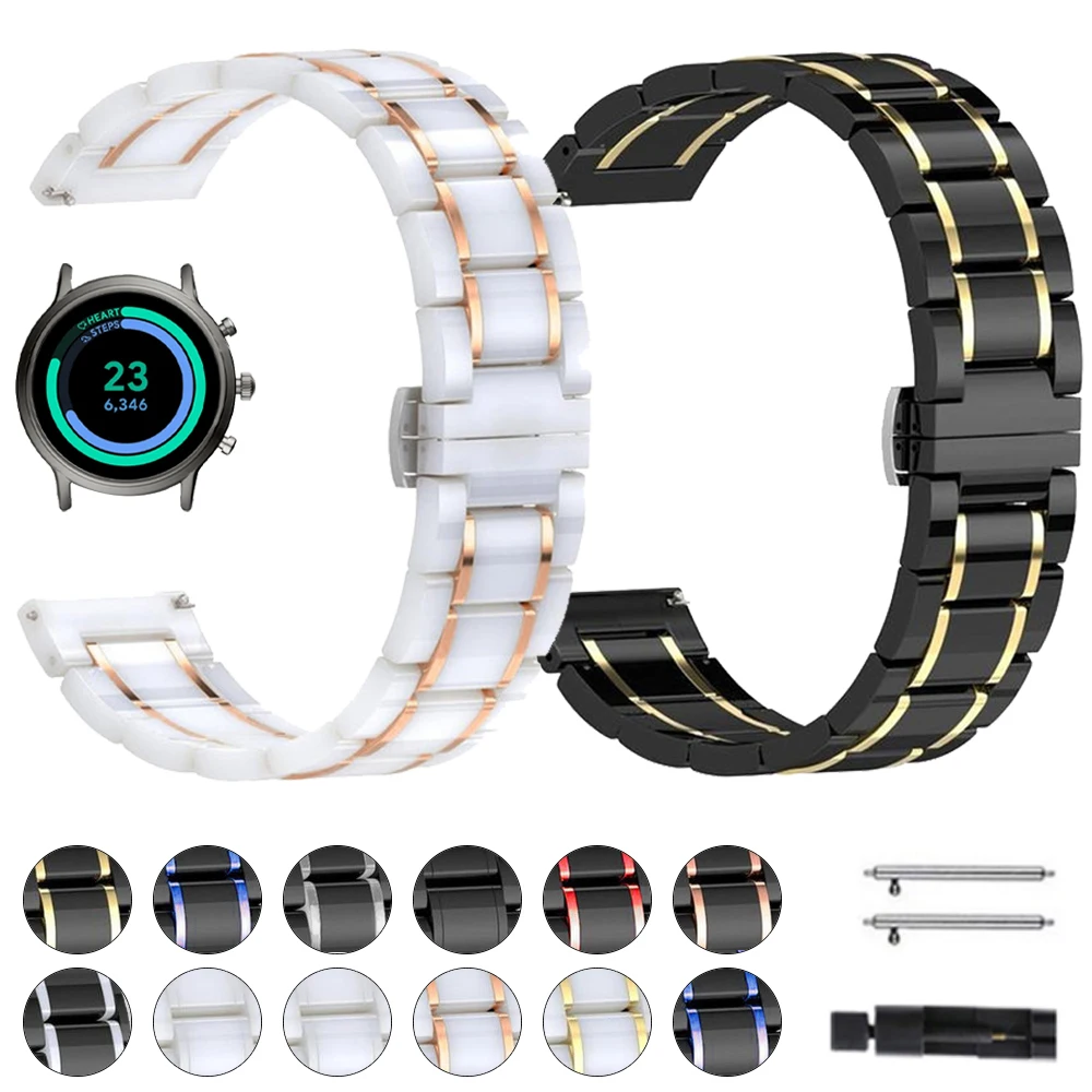

Bracelet for Fossil Sport 43mm GEN4 Wrist Band for Fossil GEN 5 Smart Watch Luxury Ceramics Watchband Fossil Hybrid HR Strap