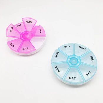 

7 Day Mini Weekly Tablet Pill Medicine Box Holder Storage Organizer Container Case Pill Box Splitters Portable Travel Pill Box