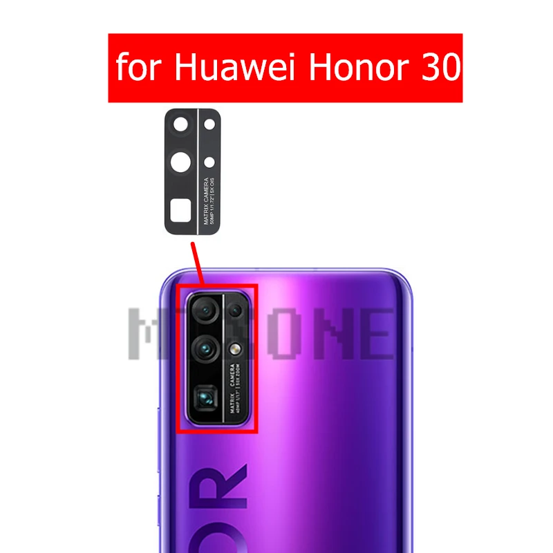 Стеклянный объектив для задней камеры Huawei Honor 30 2 шт. стекло с клеем 3M запасные