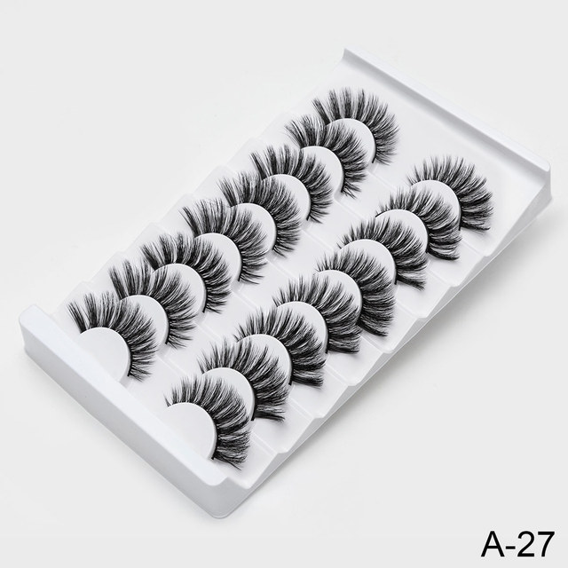 3D Faux Mink Lashes Natural False Eyelashes Dramatic Volume Fake Lashes Makeup Eyelash Extension Silk Eyelashes