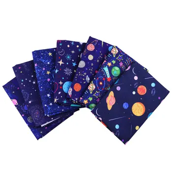 

50*145cm Starry sky print Polyester cotton Fabric Patchwor Printed for Tissue Kids Home Textile for Sewing Doll Dress Curtain