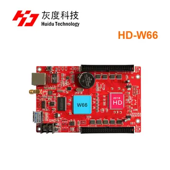 

Huidu HD-W66 2*50 Pin 2048*512 WIFI USB single color dual color seven-color led display controller