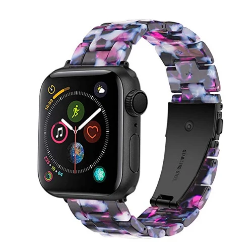 Ремешок для часов из смолы для Apple, ремешок 5, 4, 3, 2, 1, складная пряжка для женщин/мужчин, сменные браслеты для iWatch серии 44 мм, 40 мм, 42 мм, 38 мм
