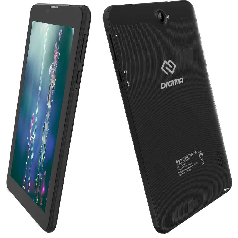 Планшет Digma CITI 7586 3G MT8321 4C/1Gb/16Gb 7" IPS 1024x600/3G/And8.1/черный/BT/GPS/2Mpix/0.3Mpix/