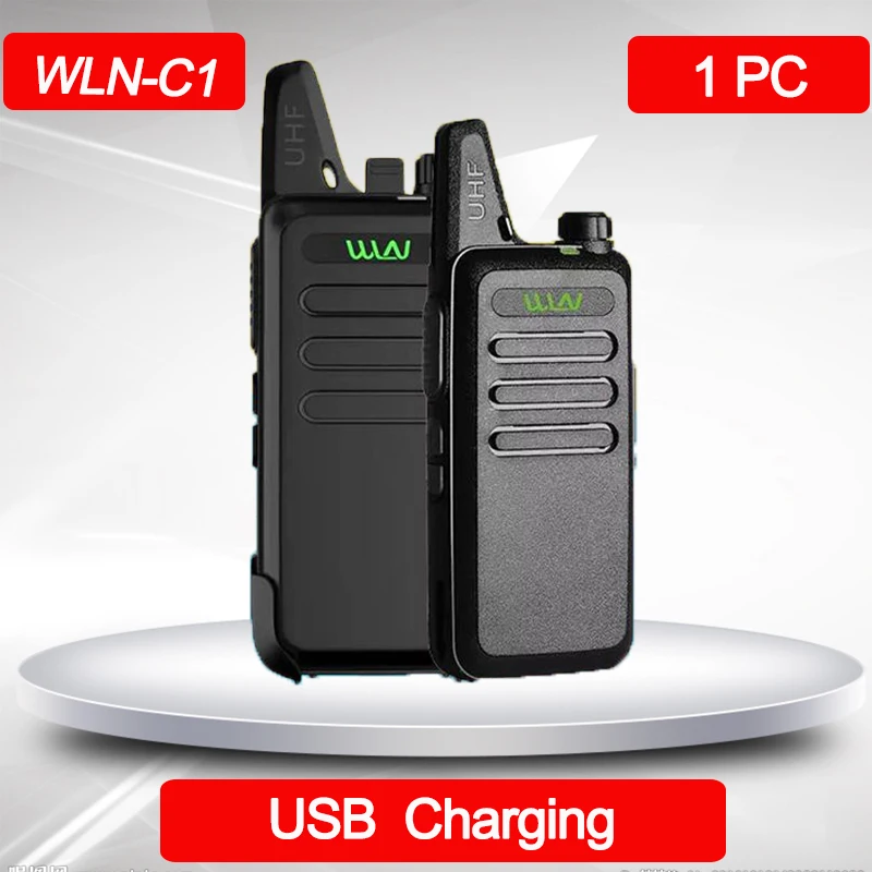 

WLN-C1 Mini Walkie Talkie set portable USB Charge Handheld Two Way Ham Radio hunting hiking walkie talkies radio comunicador