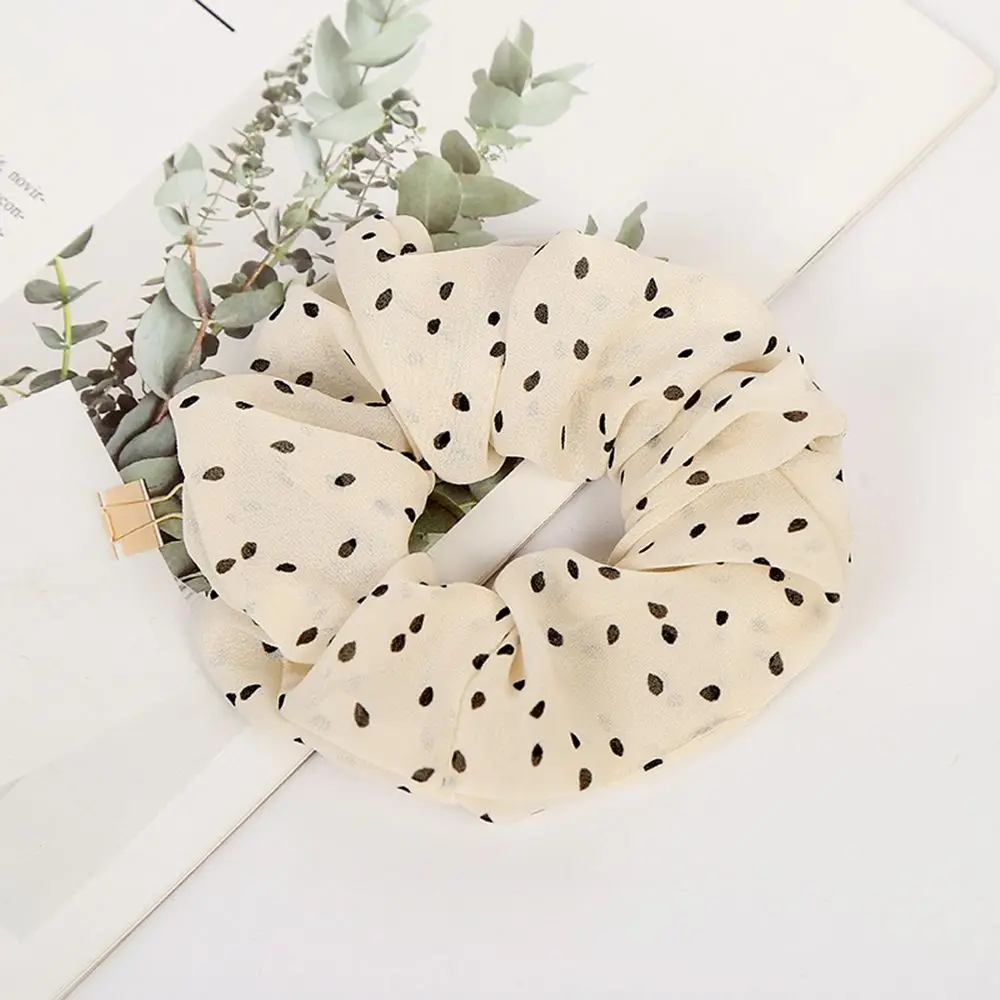 1 PCS Women Ladies Hair Ties Polka Dot Hair Ropes Elastic Hairband Scrunchies Ponytail Holder for Women Girl Hair Accessories