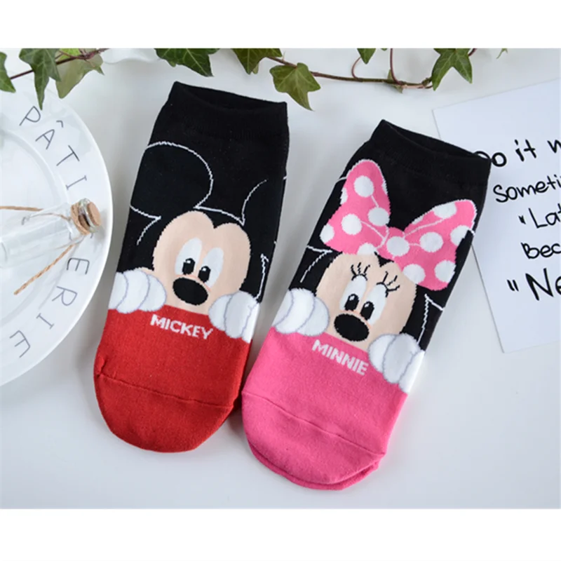 Милые Мультяшные хлопковые носки Disney новый дизайн рождественские короткие