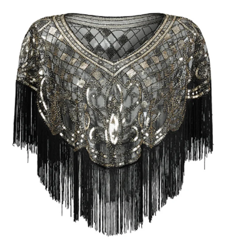 Многоцветный Женское платье 1920s Great Gatsby, длинное платье 20 s, винтажное платье с круглым вырезом, без рукавов, с открытой спиной, макси, вечерние платья для выпускного вечера, коктейльное платье - Цвет: Многоцветный