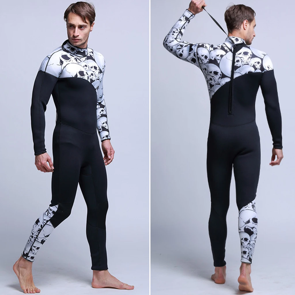 Mens Wetsuits 3mm Neoprene Full Length Surfing Snorkeling Diving Suits