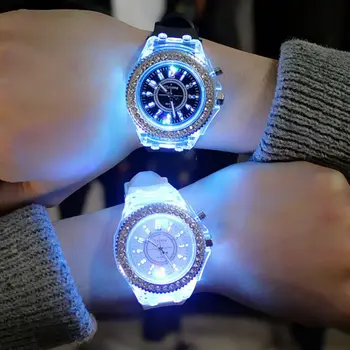 

Girl Watch 7 Colors LED Light Colorful Electronic Digital Wrist Watch