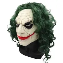 New Anime Batman Joker The Dark Knight Cosplay Mask Clown Horror Scary Helmet Latex Masks Party Halloween Carnival Props