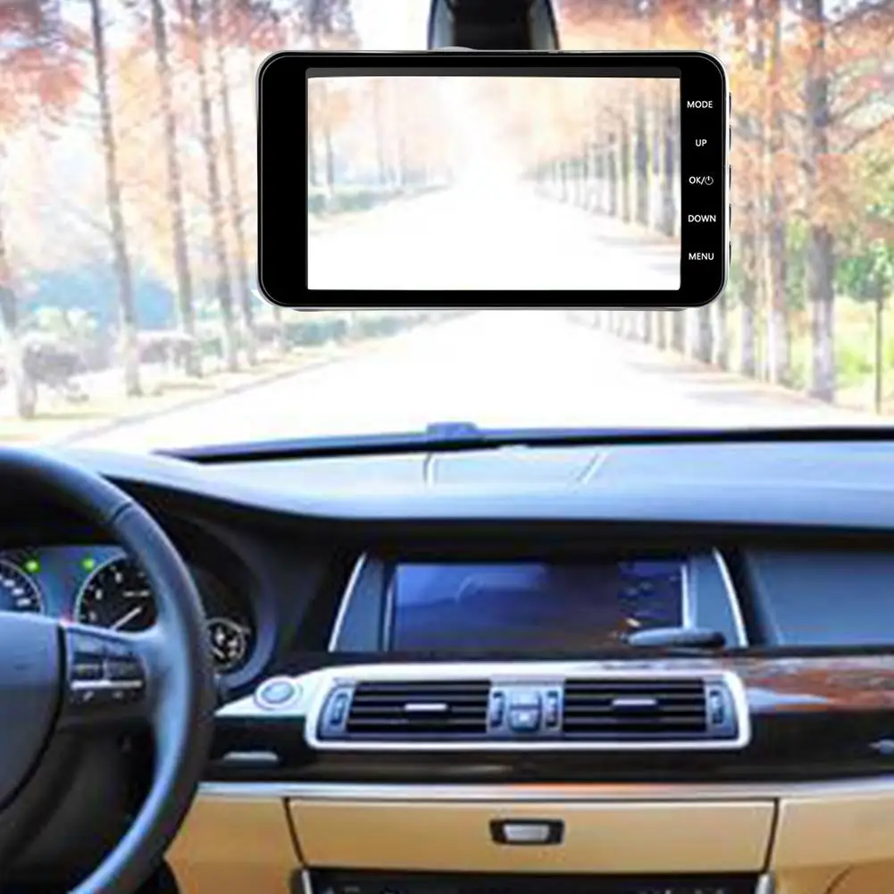" HD 170 ночного видения автомобиля dvr Dash Cam вождения рекордер передний задний двойной объектив с ночное видение WDR g-сенсор парковки монитор