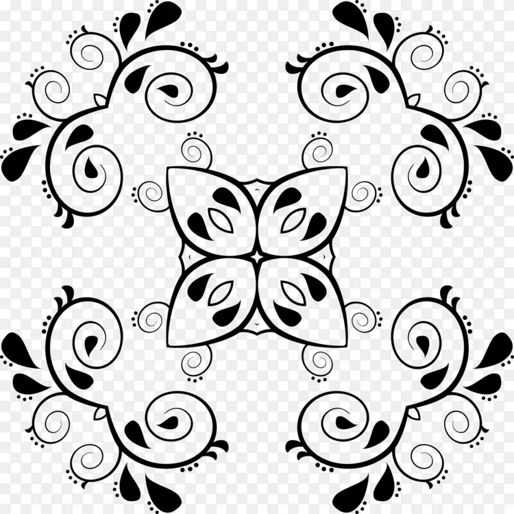 佩斯利线艺术图案-佩斯利