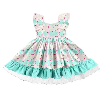 

Hot sell boutique daughter ruffle little baby girl party clothing swimsuits