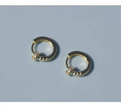 1 pair gold 9 mm Серьги из стерлингового серебра 925 пробы, модные спиральные циркониевые серьги, Простые индивидуальные креативные серьги, простые популярные женские Серьги с драгоценными камнями - Окраска металла: 1 pair gold 9 mm