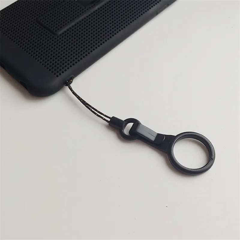 10 Ganci E Fibbie Staccabili Per Cinturino Telefono – Cordino Antismarrimento Nero Con Portachiavi – Accessori Per Cellulare