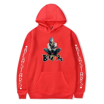 

Hoodies Print BEASTARS Men Women Hoodie New Sweatshirt Harajuku pullovers Winter Hooded Hot BEASTARS Red boys girls pullovers