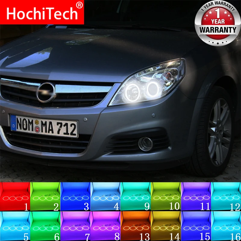 Многоцветный RGB светодиодный angel eyes Halo Ring Eye DRL RF пульт дистанционного управления для Opel Vectra C(facelift) Caravan 2005-2008 аксессуары