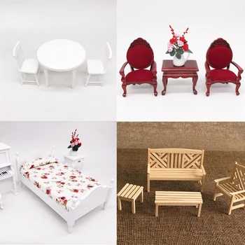 

1:12 Dollhouse Furniture Set Miniature Teatable Coffee Table Living Room Kid Toy Miniature Dolls Simulation Home Wood Toy
