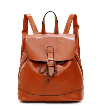 

2019Leather Backpack for Women High Quality Ladies Bagpack Luxury Designer Large Capacity Casual Daypack Sac A Dos Girl Mochilas
