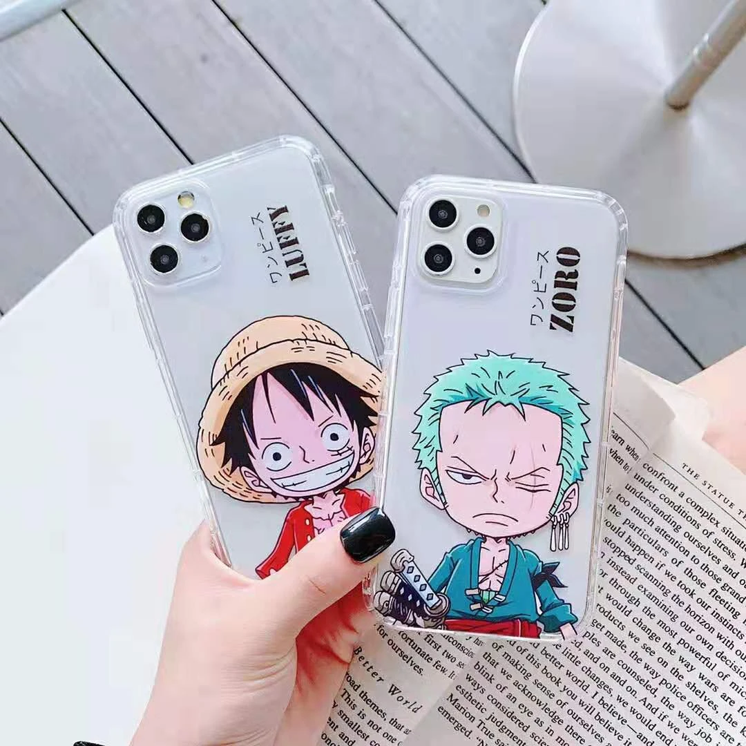 Japan Anime Cartoon Cool One Piece Zoro Luffy Clear Cover For Iphone 11 Pro Xs Max Xr X 6 S 7 8 Plus Chopper Smile Soft Tpu Case Phone Case Covers Aliexpress