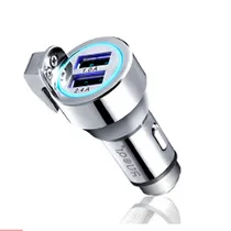 Автомобильное зарядное устройство 4,8 а цифровой двойной USB мобильный телефон автомобильное зарядное устройство многофункциональный дисплей Напряжение тока