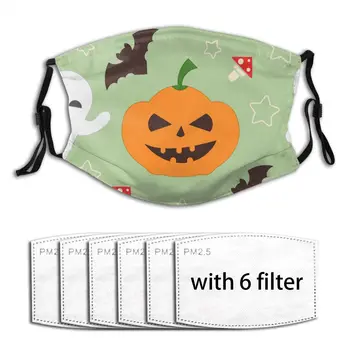 

Washable Face Breathing Mask Reusable Anti Dust Mouth Mask Halloween Pumpkin Ghost Bat Boo Mask For Adults
