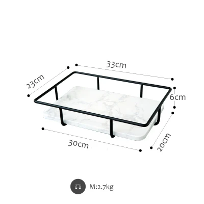 SWEETGO высококачественные мраморные подносы, корзина для десерта, Сладкая корзина для украшения дома, для парфюма/макияжа/ювелирных украшений, держатель для хранения - Цвет: 20cm