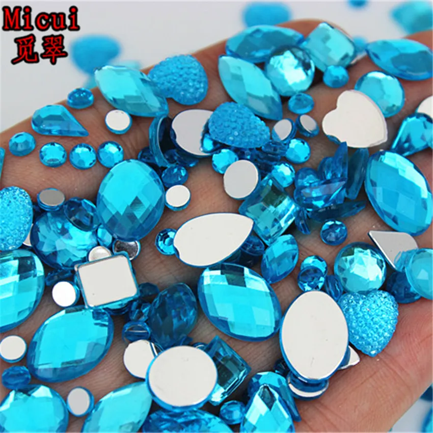 fabric and sewing supplies 22g About 300pcs Mixed Shape Sizes Acrylic Rhinestones 3D Nail Art Crystal Stones Non Hotfix Flatback Craft DIY Decorations MC38 dressmaking material shops near me