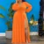 Women's Plus Size A Line Dress Solid Color V Neck Long Sleeve Fall Winter Work Sexy Maxi long Dress Dress 1