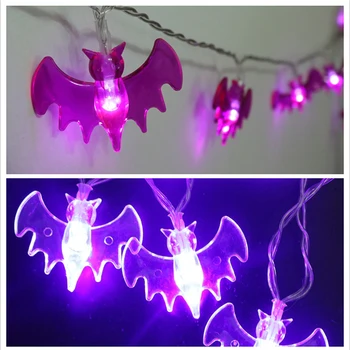 

3M 20Led Christmas Halloween Pumpkin Ghost Skeletons Bat Spider Led Light String Festival Bar Home Party Decor XMAS Ornament