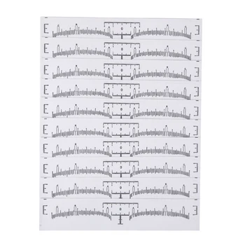 

100 Pcs Eyebrows Ruler Adhesive Eyebrow Grooming Shaper Permanent Tattoo Stencil