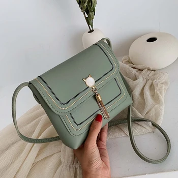 

Mini Crossbody Bags For Women 2019 Green Chain Shoulder Messenger Bag Leather Lady Travel Purses and Handbags Cross Body Bag