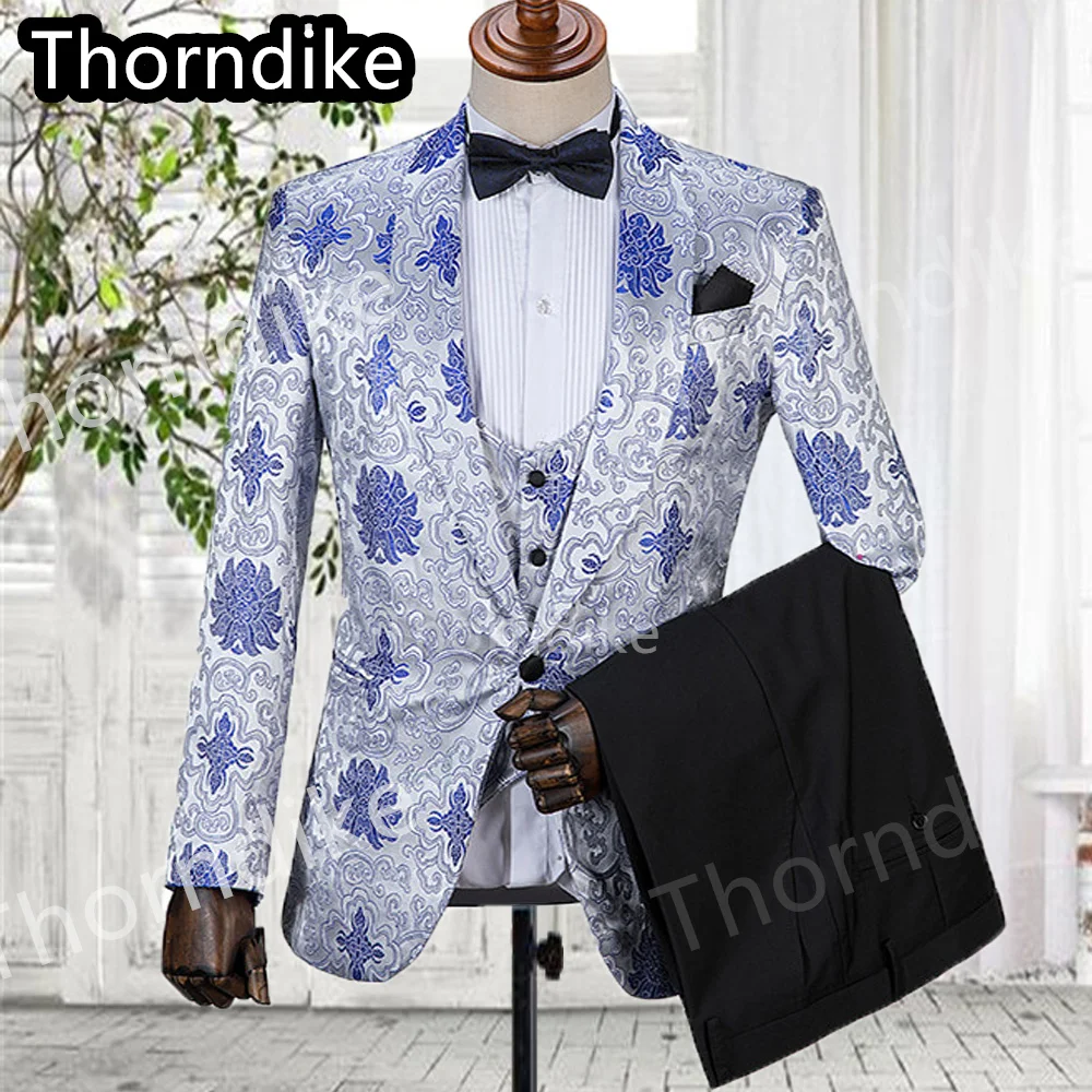 Мужской брендовый костюм Thorndike 3 шт. новинка облегающее повседневное мужское