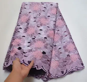 

Newest African Cotton Lace Fabric High Quality cotton Swiss Voile Lace Fabric In Switzerland Stones 100% cotton Fabric CFR02