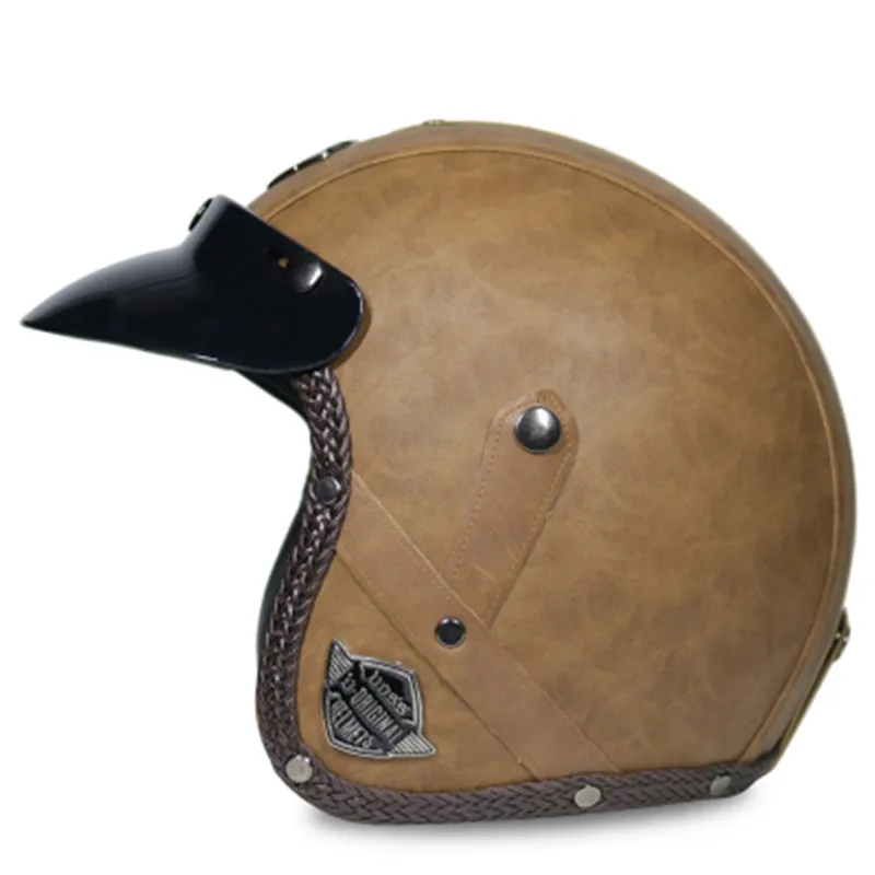 Capacete, Мото шлем VOSS 058 moto rcycle шлем половина шлем Электрический мото rcycle открытый лицевой кожаный шлем мото крест - Цвет: Design 12