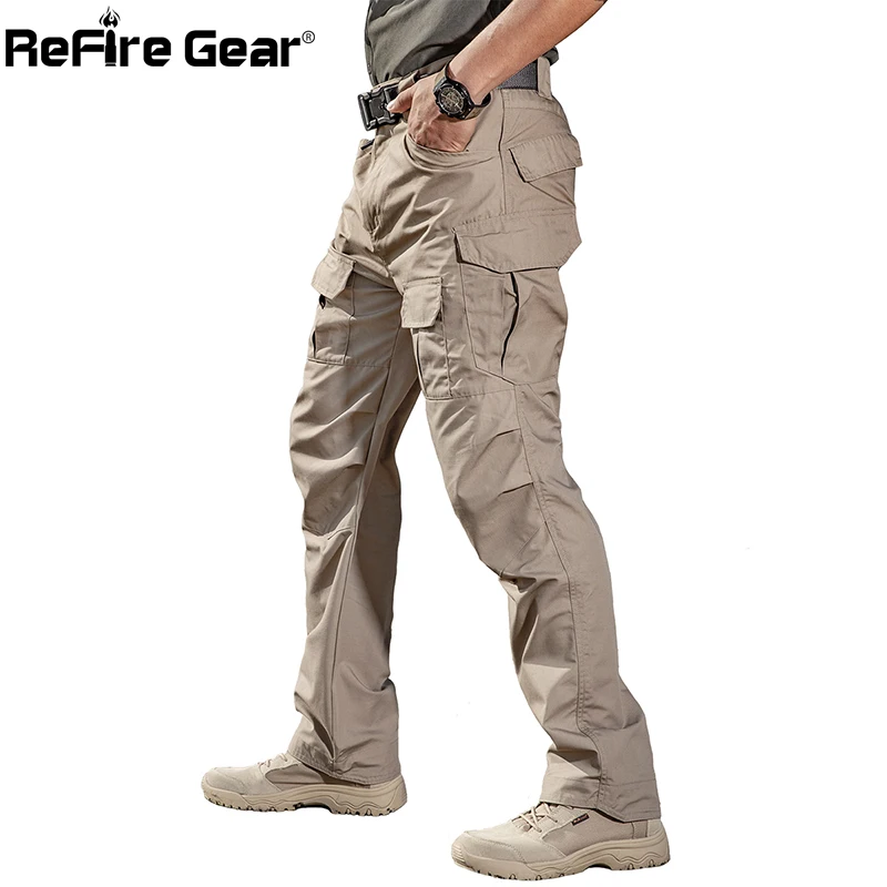 Новые тактические брюки карго ReFire Gear мужские одноцветные армейские военные