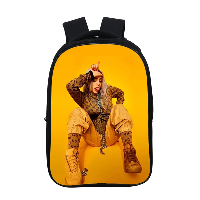 Двухслойный певец Билли эйлиш рюкзак женский хип-хоп сумка студенческая школьная сумка для подростков девочек мальчиков рюкзак - Цвет: 6