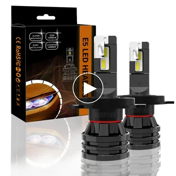 

XENPLUS H4 LED Headlight,H4 LED conversion kits,E5 55W 12000LM Plug and Play 6500K Cool White HB2 LED bulbs ,2 Years Warranty