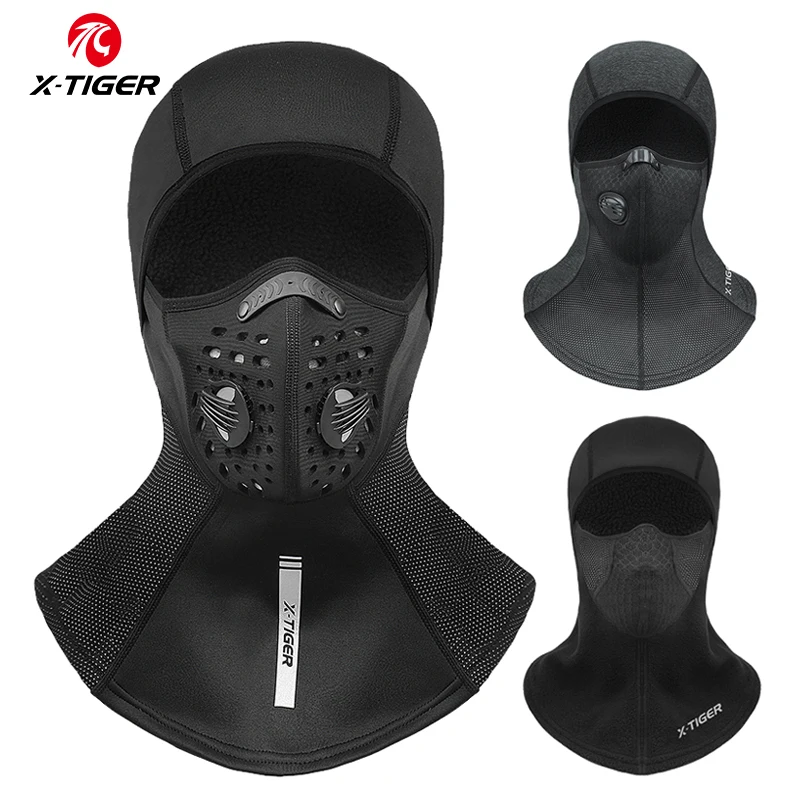 X TIGER Winter Ski Mask Cycling Mask Anti Dust Cycling Mask with Filter Windproof Full Face Cover Balaclava Skiing Skating Hat|Cycling Face Mask| - AliExpress