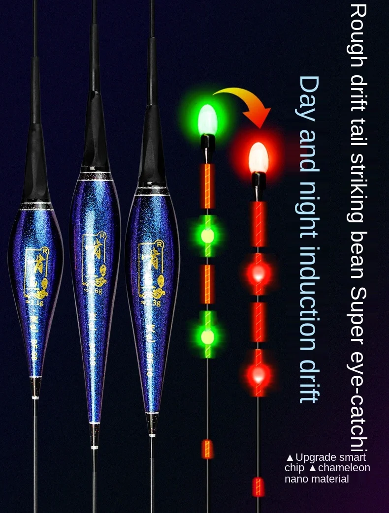 Description Picture 2 of itemNano Smart Led Fishing Float Highly Sensitive Fish Bite Remind Buoy Gravity Sensor Glowing Electric Night Fishing Float