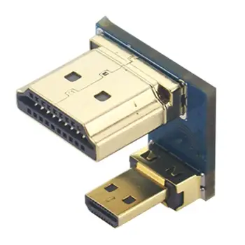 

Micro HDMI to HDMI Converter Portable Display Screen Output Connector Gold Plated Adapter for Raspberry Pi 4B 30 X 17 X 15mm