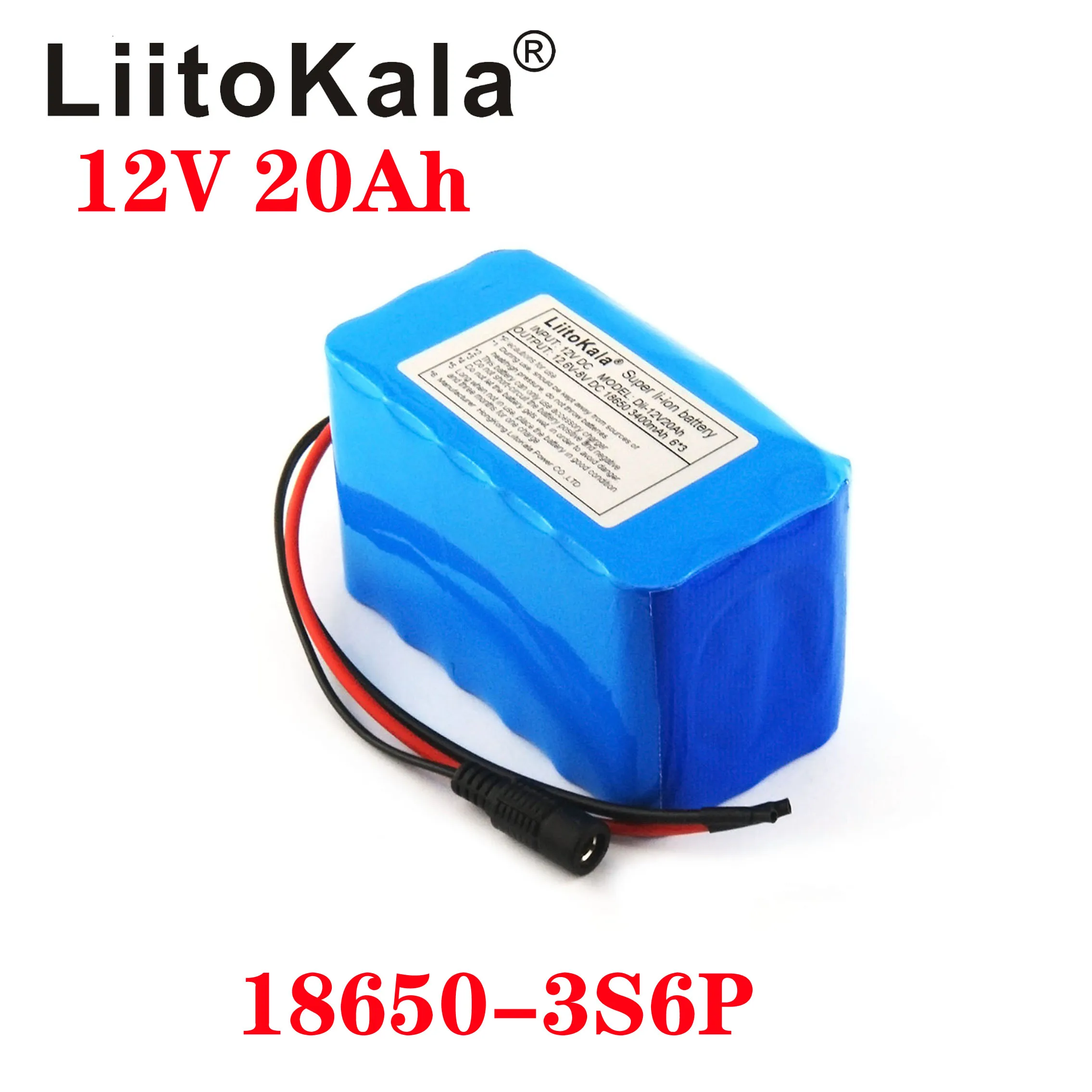 Liitokala Lithium Battery Alta Corrente Grande Capacidade Lâmpada de Xenon Bateria de Backup Móvel do Motor 12v 20ah 30ah 40ah - Image 3